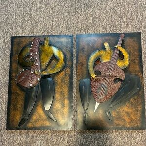 Metal Wall Art with Musical Instruments